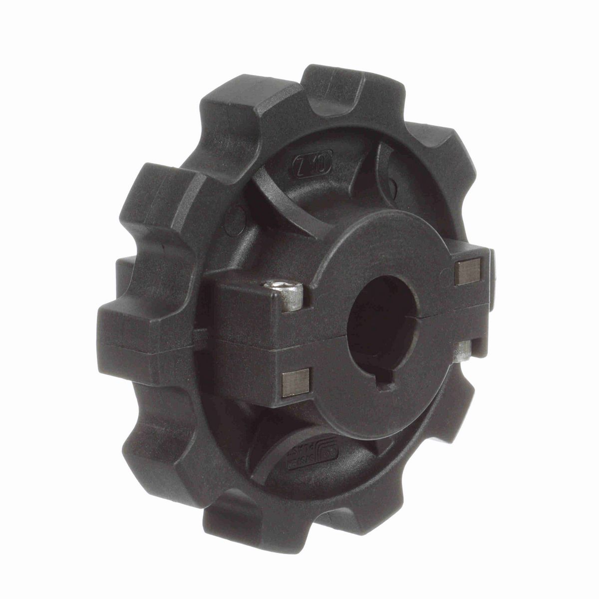 System Plast 882 Series Split Molded Sprocket with 10 Teeth, a 1in Round Shaft-Ready Bore and Setscrew - 882-10R1-DS-SS