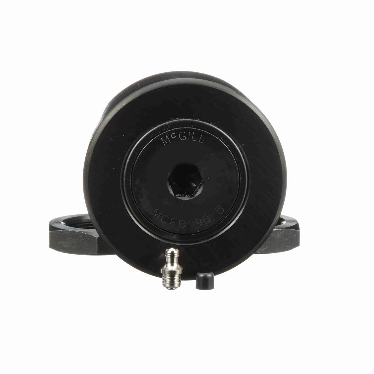 Опорный ролик с цапфой McGill CAMROL MCFD 90 B, бочкообразный, повышенной грузоподъемности, со щитком, с шестигранным отверстием, метрический