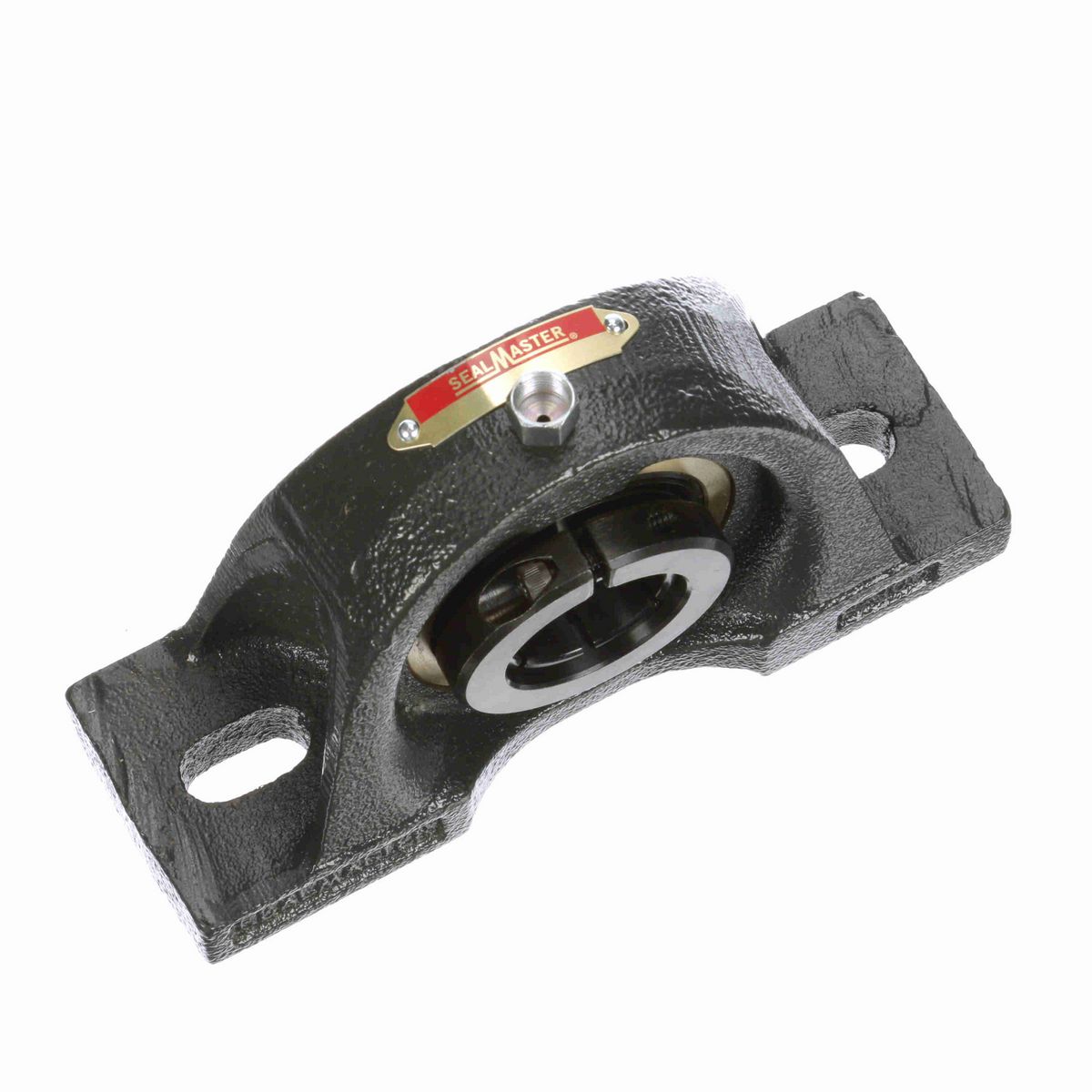 Sealmaster Mounted Cast Iron Two Bolt Pillow Block Ball Bearing - 52100 Bearing Steel, Black Oxided - Concentric Lock - Low Drag - EMP-19TX ALP