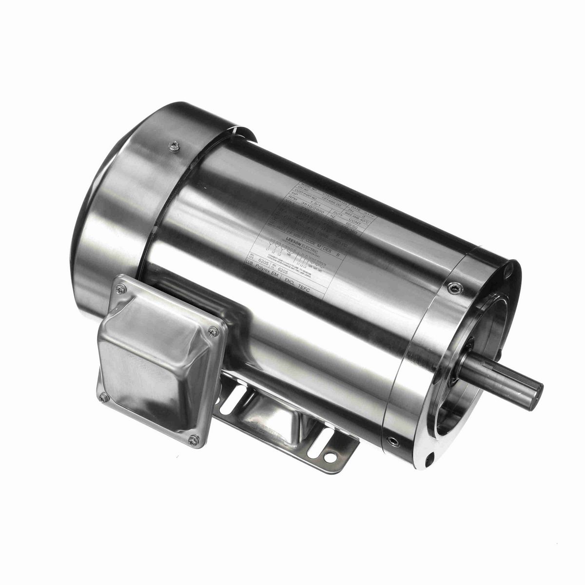 LEESON SST Duck™ General Purpose Motor, 1.50 & 1 HP, 3 Ph, 60 & 50 Hz, 230/460 & 190/380 V, 3600 & 3000 RPM, 143TC Frame, TEFC - 191488.00