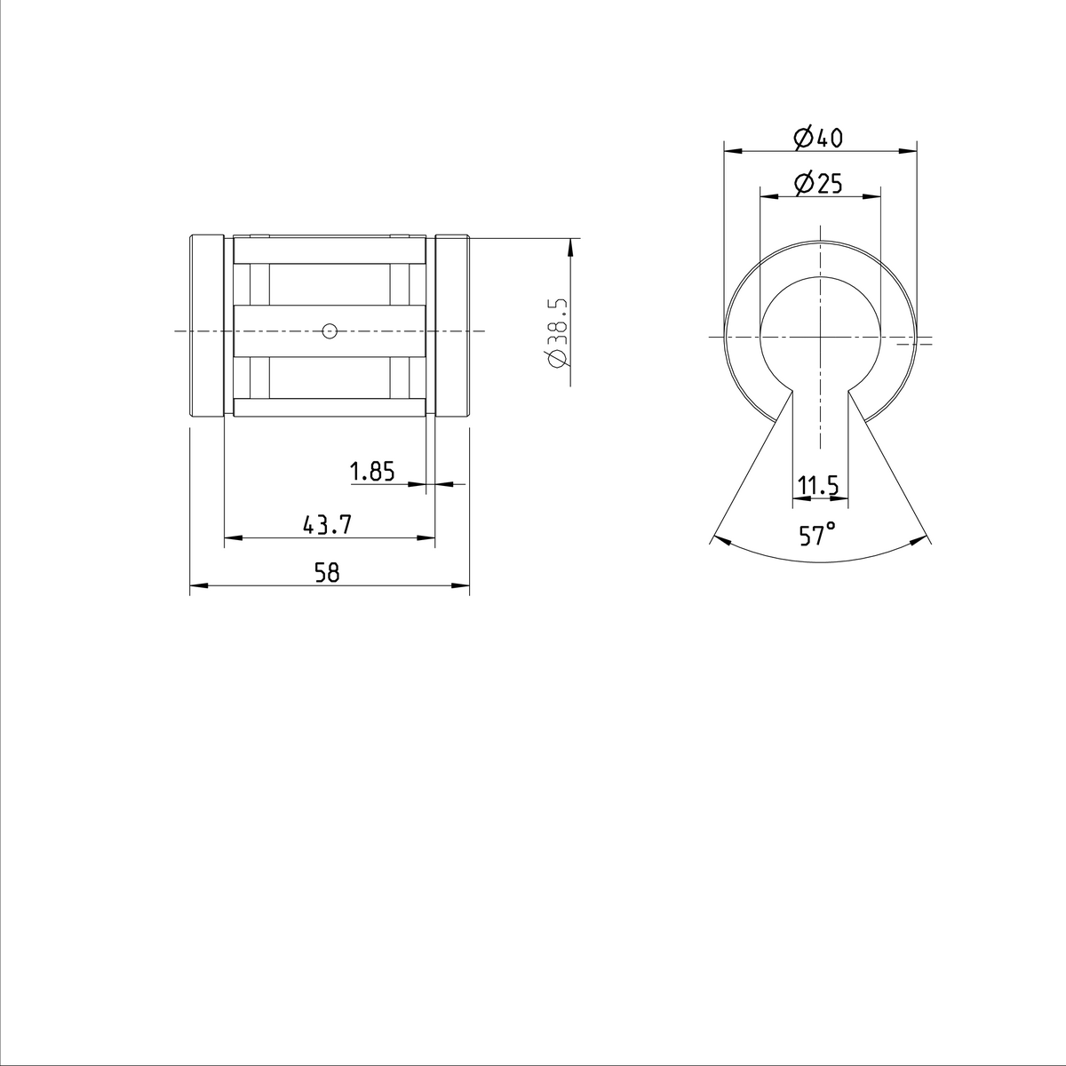 Суперлинейная втулка Bosch Rexroth KBB-O-25 [R067302500]