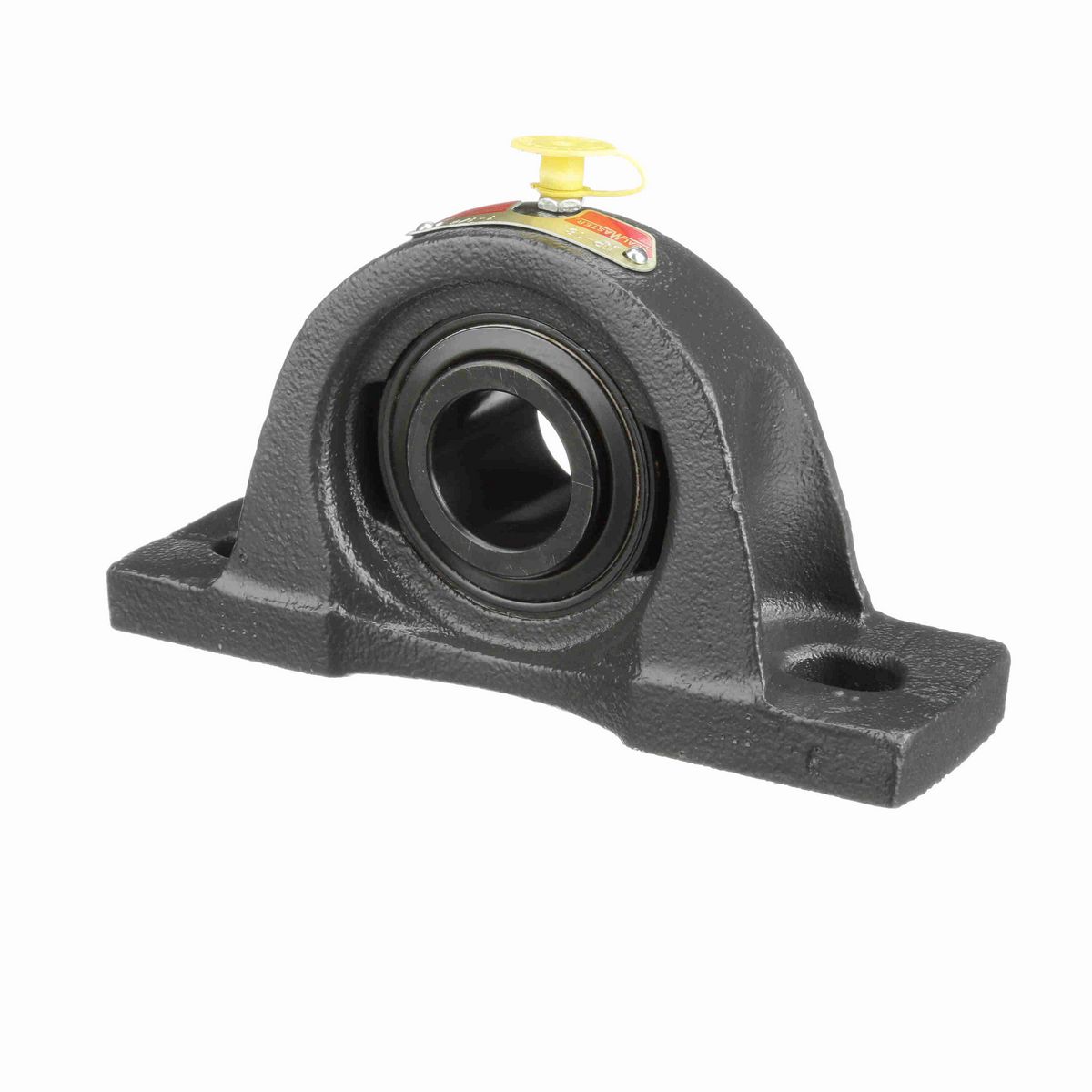 Sealmaster Mounted Cast Iron Two Bolt Pillow Block Ball Bearing - 52100 Bearing Steel, Black Oxided - Setscrew Lock - NP-18
