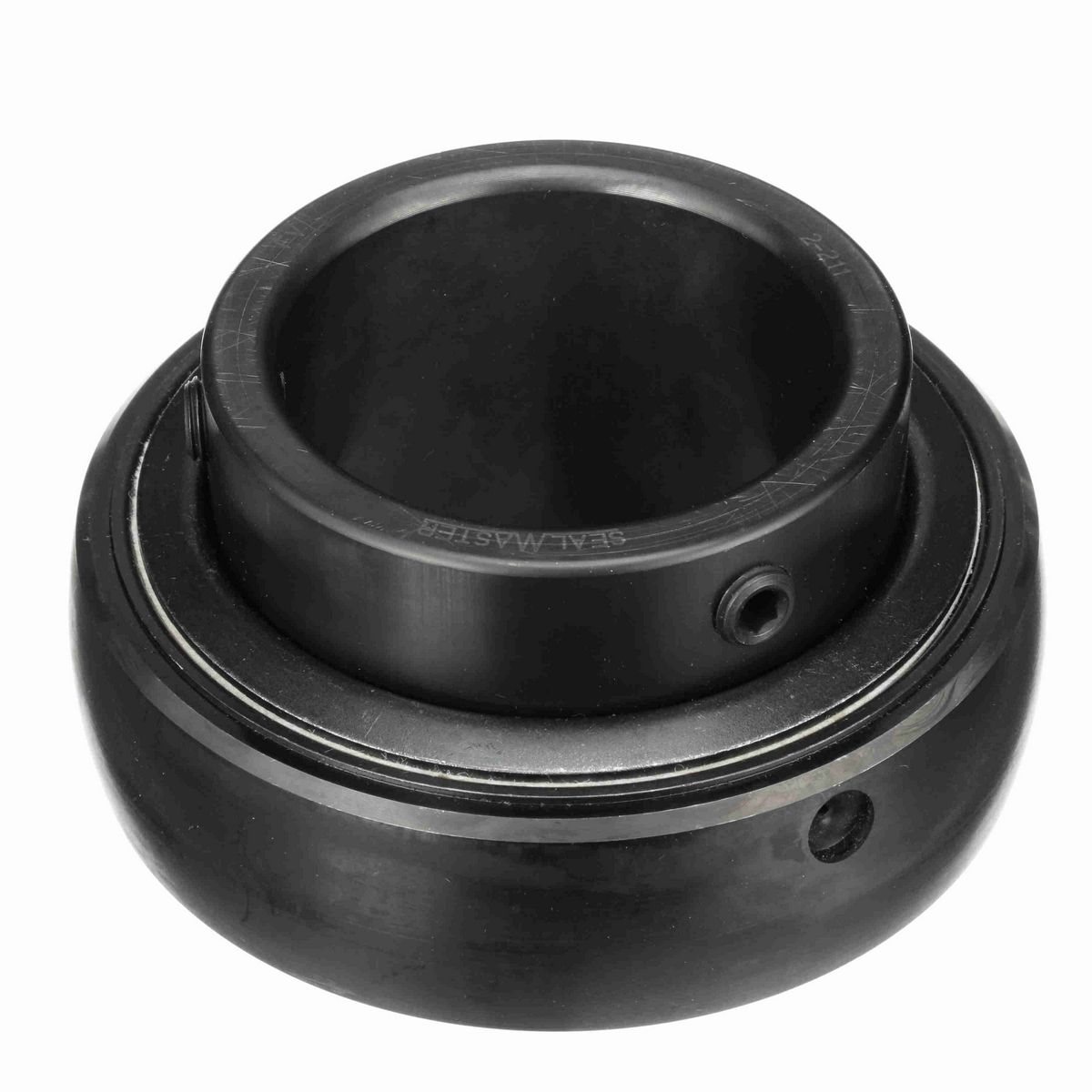 Sealmaster Mounted Insert Only Ball Bearing - 52100 Bearing Steel, Black Oxided - Setscrew Lock - 2-211