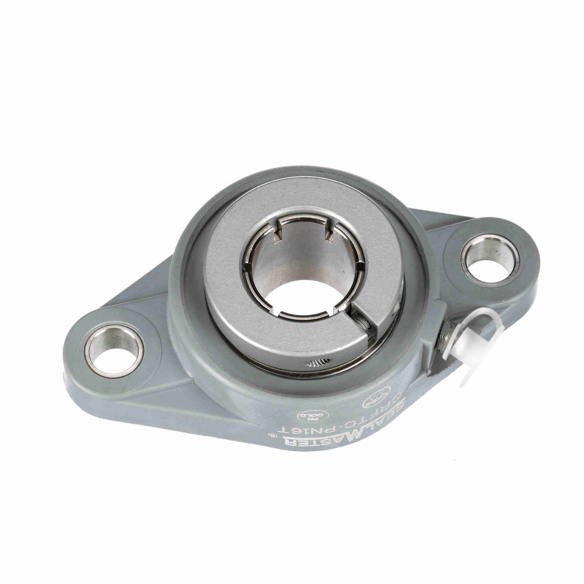 Sealmaster Mounted Composite Two Bolt Flange Ball Bearing - 52100 Bearing Steel, Phosphorus Nickel Coated - Concentric Lock - Corrosion Resistant - CRFTC-PN16T