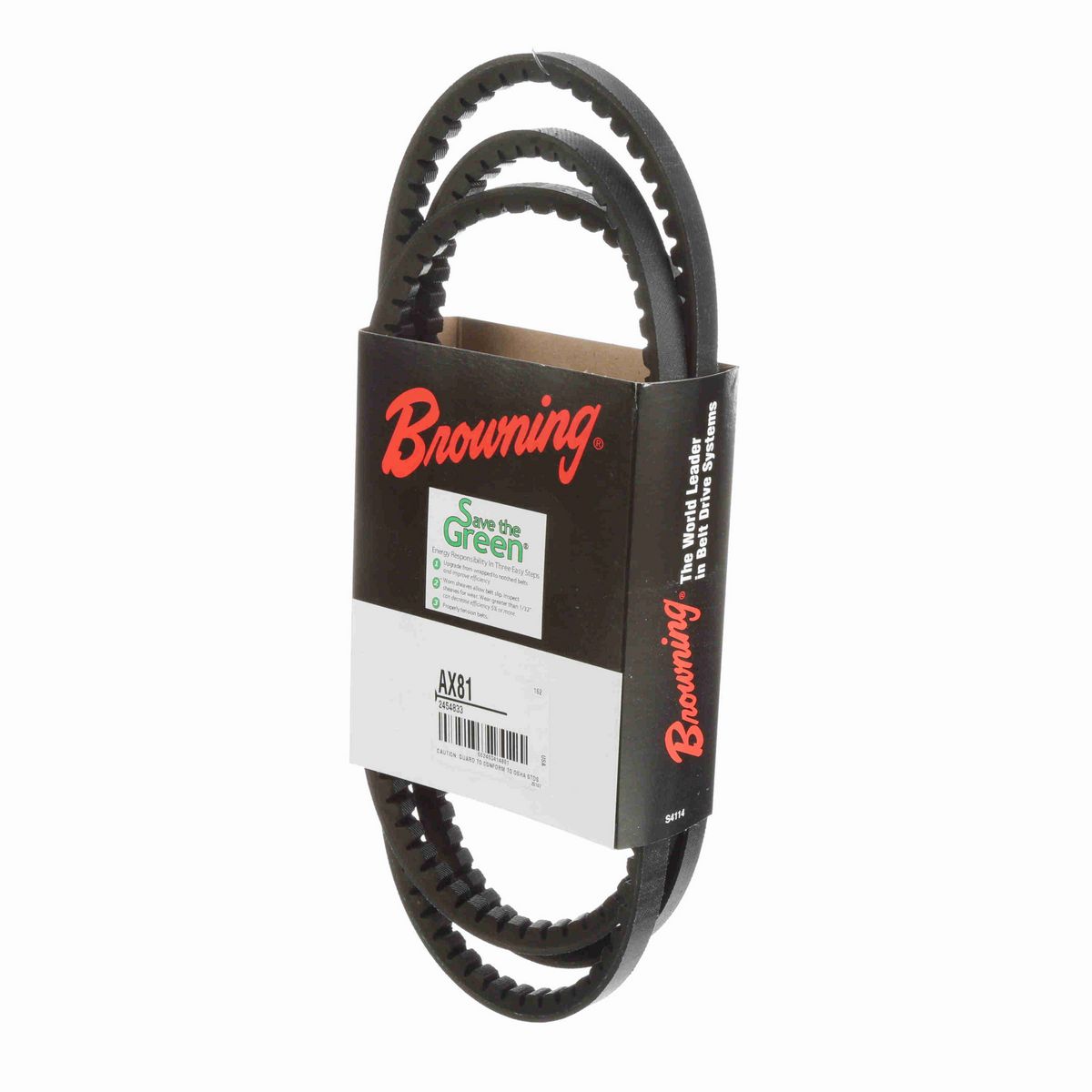 Browning EPDM Notched Belt 98% Efficient - AX81