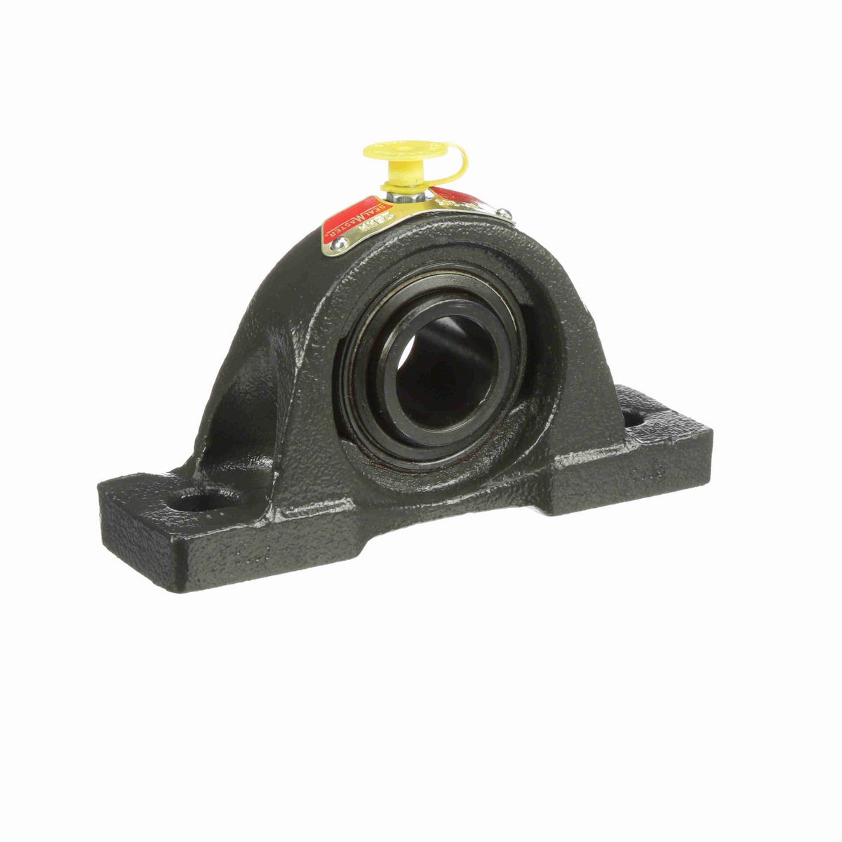 Sealmaster Mounted Cast Iron Two Bolt Pillow Block Ball Bearing - 52100 Bearing Steel, Black Oxided - Setscrew Lock - NP-205