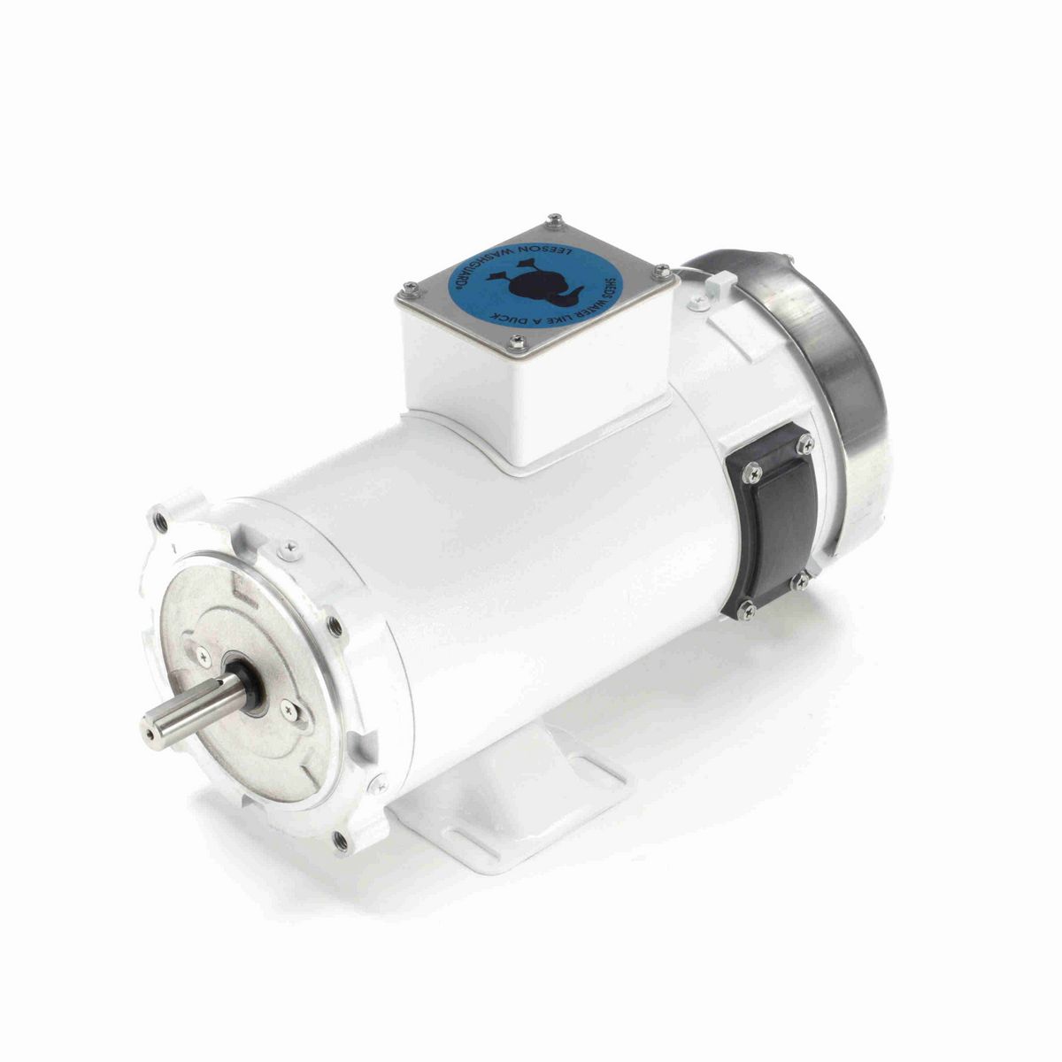 LEESON White Duck™ Washdown Motor, 1 HP, 90 V, 1750 RPM, S56C Frame, TEFC - 108230.00