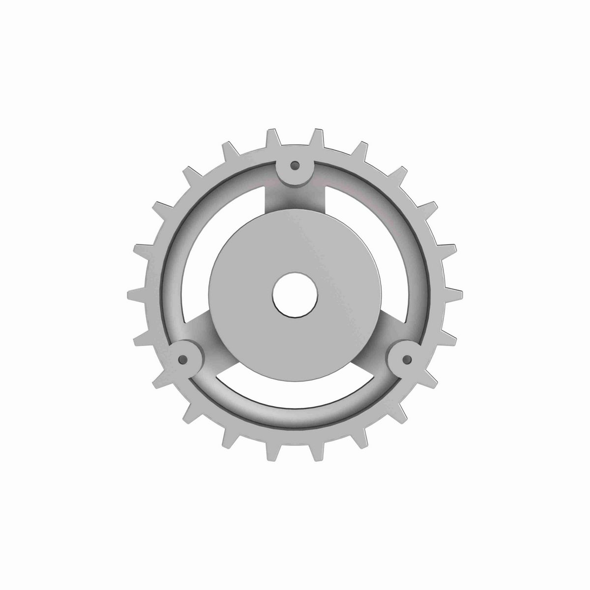 Rexnord 820 Series Solid One Piece Cast Iron Sprocket with 22 Teeth and a 3/4in Round Rough Stock Bore (RSB) - 401-153-2