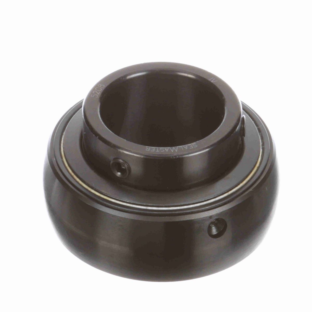 Sealmaster Mounted Insert Only Ball Bearing - 52100 Bearing Steel, Black Oxided - Setscrew Lock - 5208