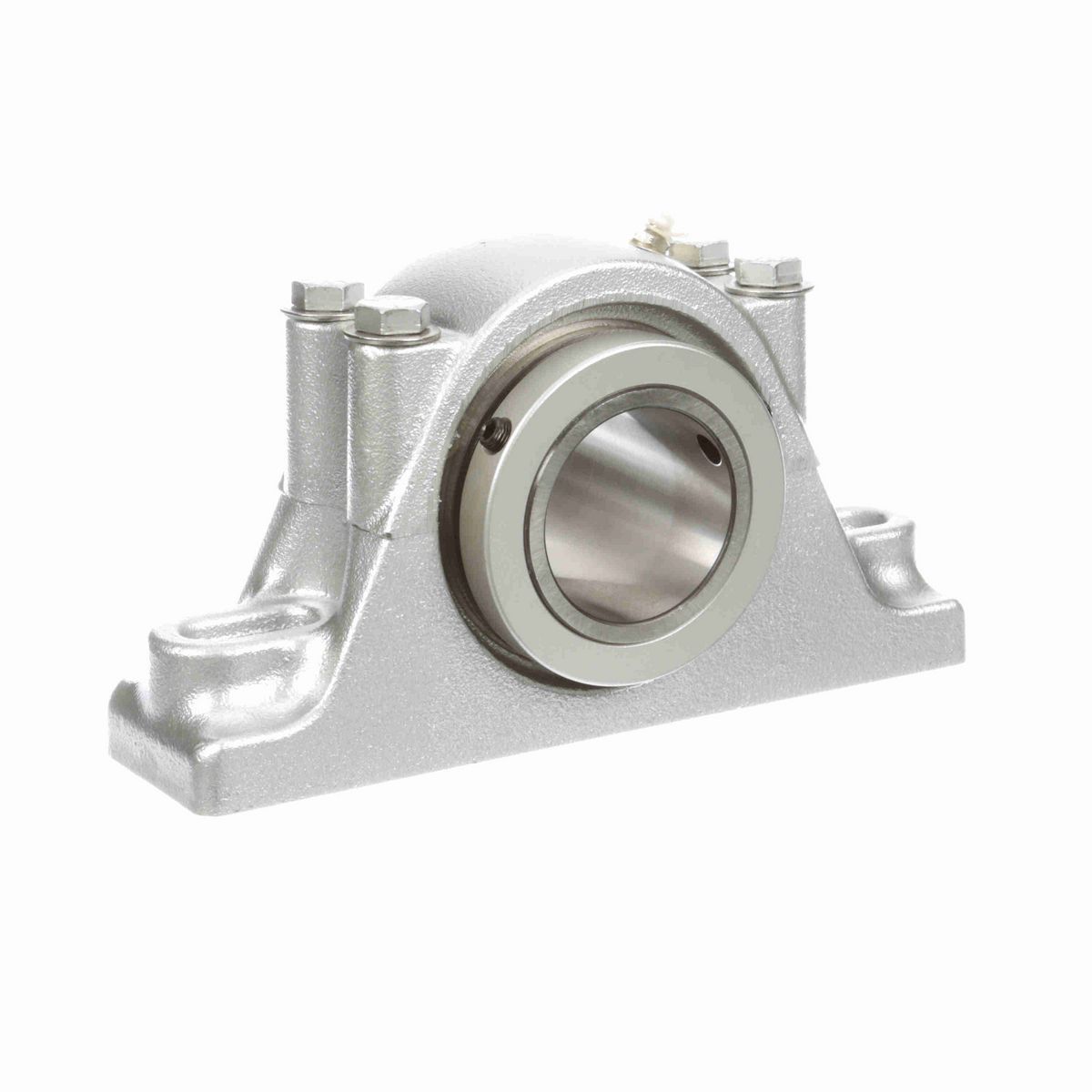 Sealmaster Mounted Flouropolymer Coated Cast Iron Two Bolt Pillow Block Tapered Roller - 52100 Bearing Steel - Double Collar Mount Lock - Corrosion Resistant - RPB 207-C2 CR