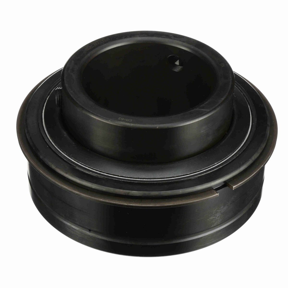 Sealmaster Mounted Insert Only Ball Bearing - 52100 Bearing Steel, Black Oxided - Setscrew Lock - ER-63