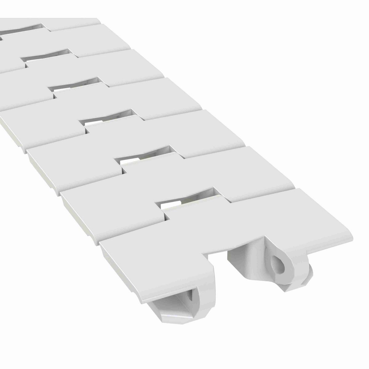 Rexnord 880TAB BO Side-flexing Solid Top Tight Radius, Material: Silver Platinum Series, Width: 3.25in, Pitch: 1.5in - 81430501