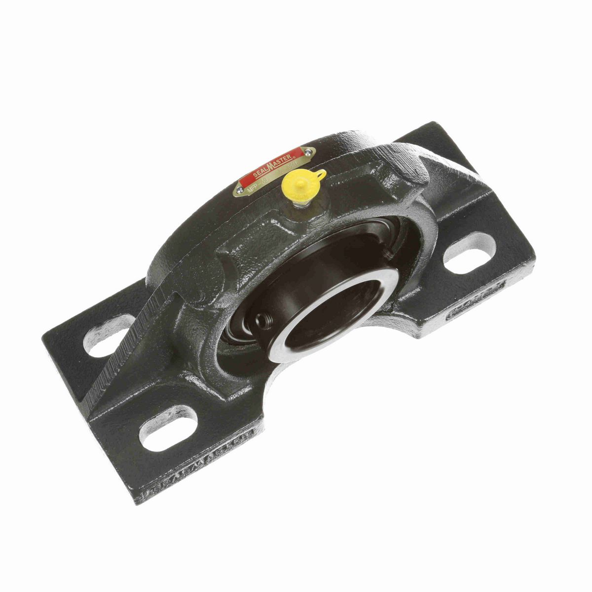 Sealmaster Mounted Cast Iron Four Bolt Pillow Block Ball Bearing - 52100 Bearing Steel, Black Oxided - Setscrew Lock - MFP-39