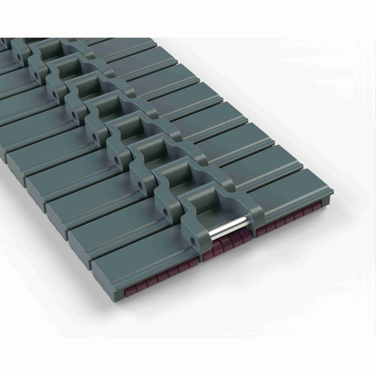 Rexnord HDS LBP Straight Running Low Backline Pressure, Material: Internally Lubricated Polyacetal (Grey), Width: 7.5in, Pitch: 1.5in - 752.81.13