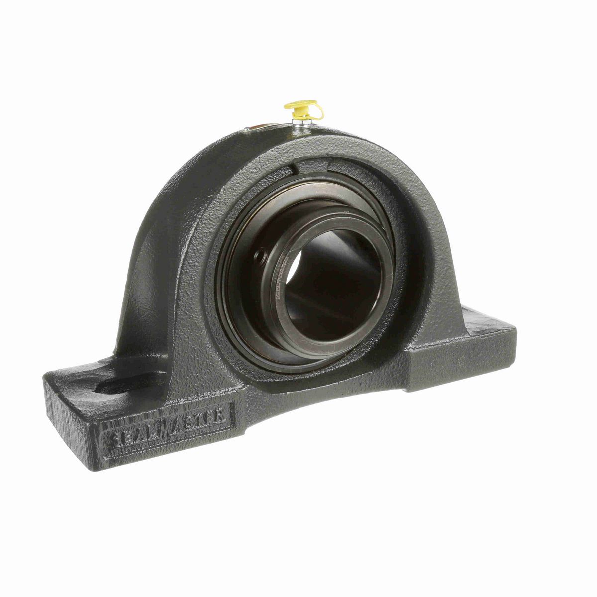 Sealmaster Mounted Cast Iron Two Bolt Pillow Block Ball Bearing - 52100 Bearing Steel, Black Oxided - Double Setscrew Lock - High Temperature & Air Handling Housing Fit, Noise Tested - MPD-39 HTA