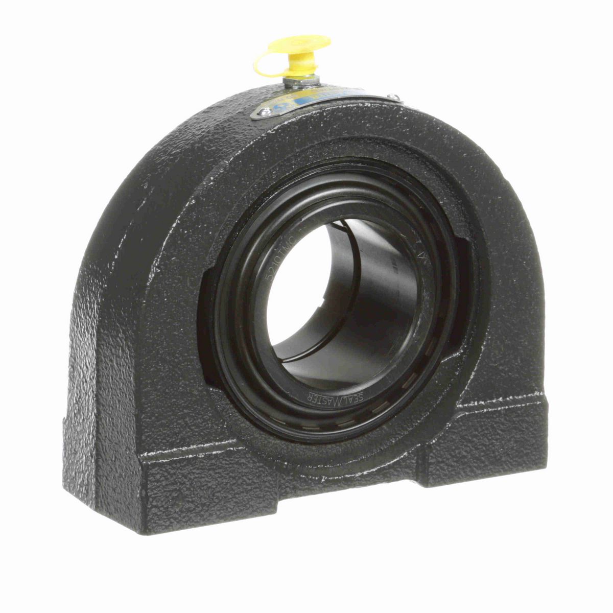 Sealmaster Mounted Cast Iron Tapped Base Pillow Block Ball Bearing - 52100 Bearing Steel, Black Oxided - Concentric Lock - TB-210TMC