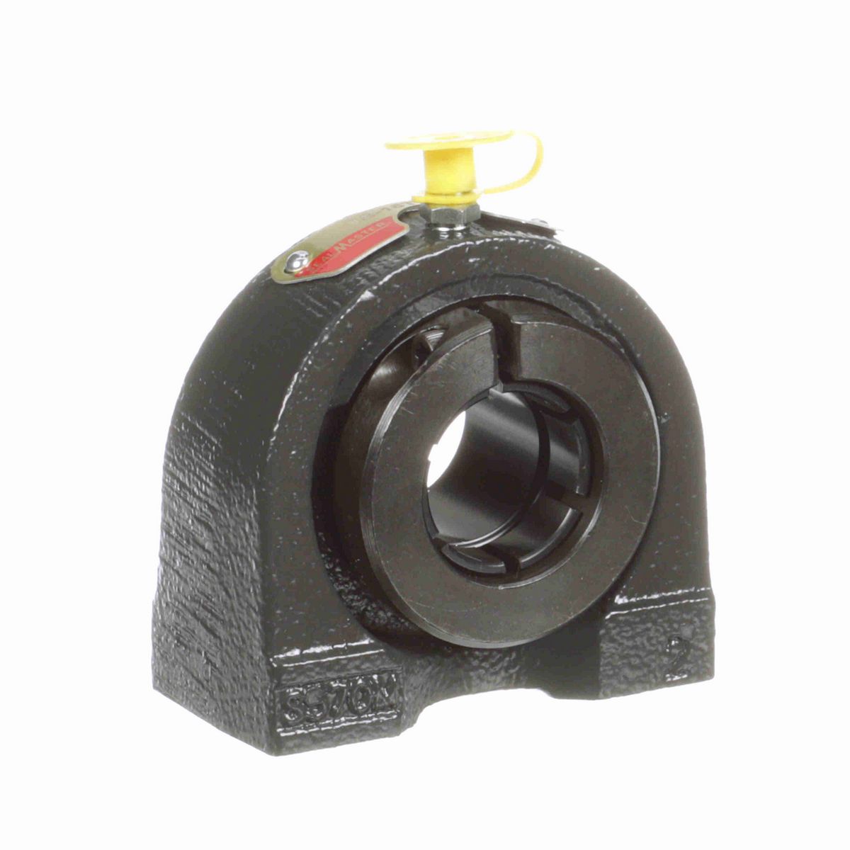 Sealmaster Mounted Cast Iron Tapped Base Pillow Block Ball Bearing - 52100 Bearing Steel, Black Oxided - Concentric Lock - TB-16T