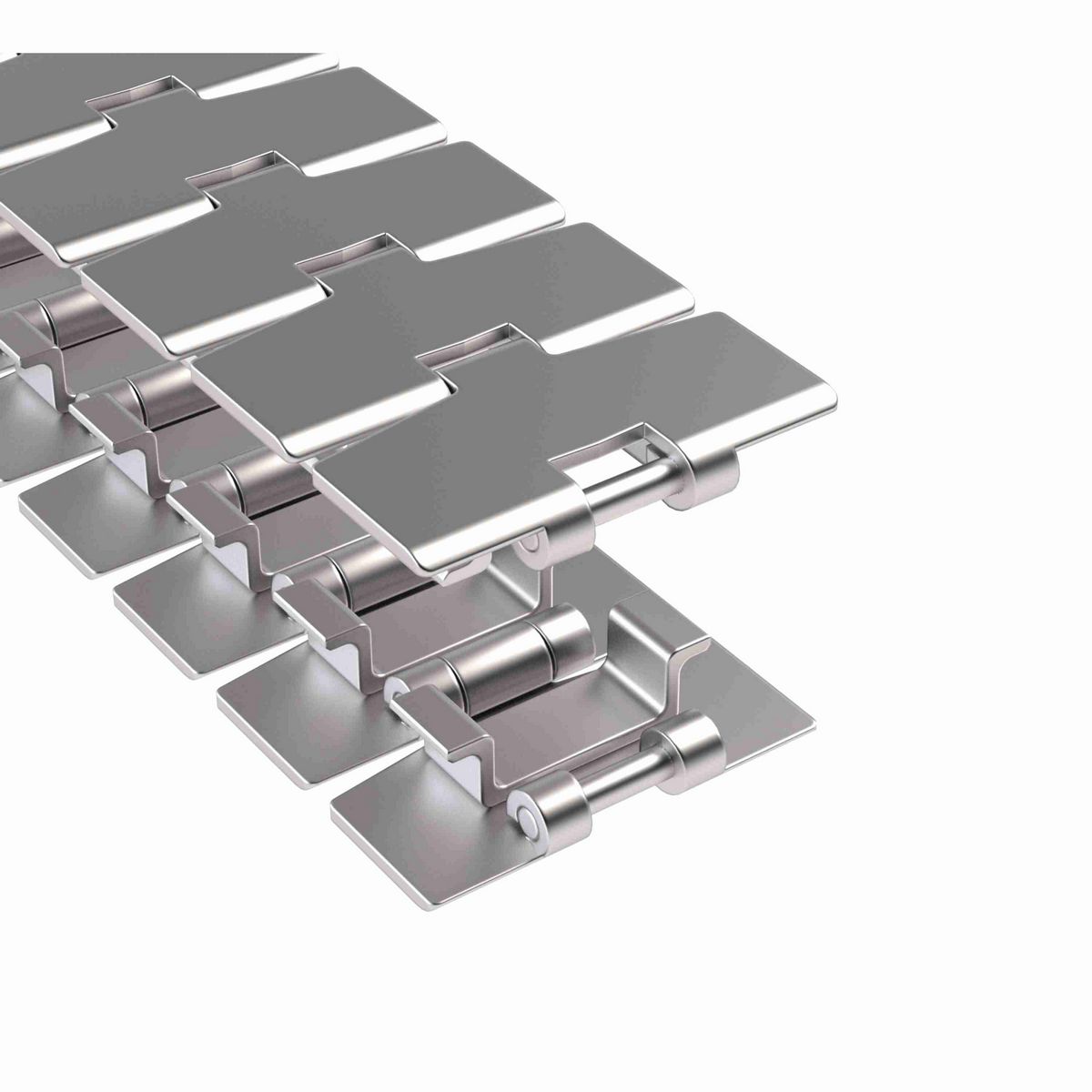 Rexnord 881TAB Side-flexing Solid Top, Material: Austenitic Stainless Steel, Width: 3.25in, Pitch: 1.5in - 765.31.31