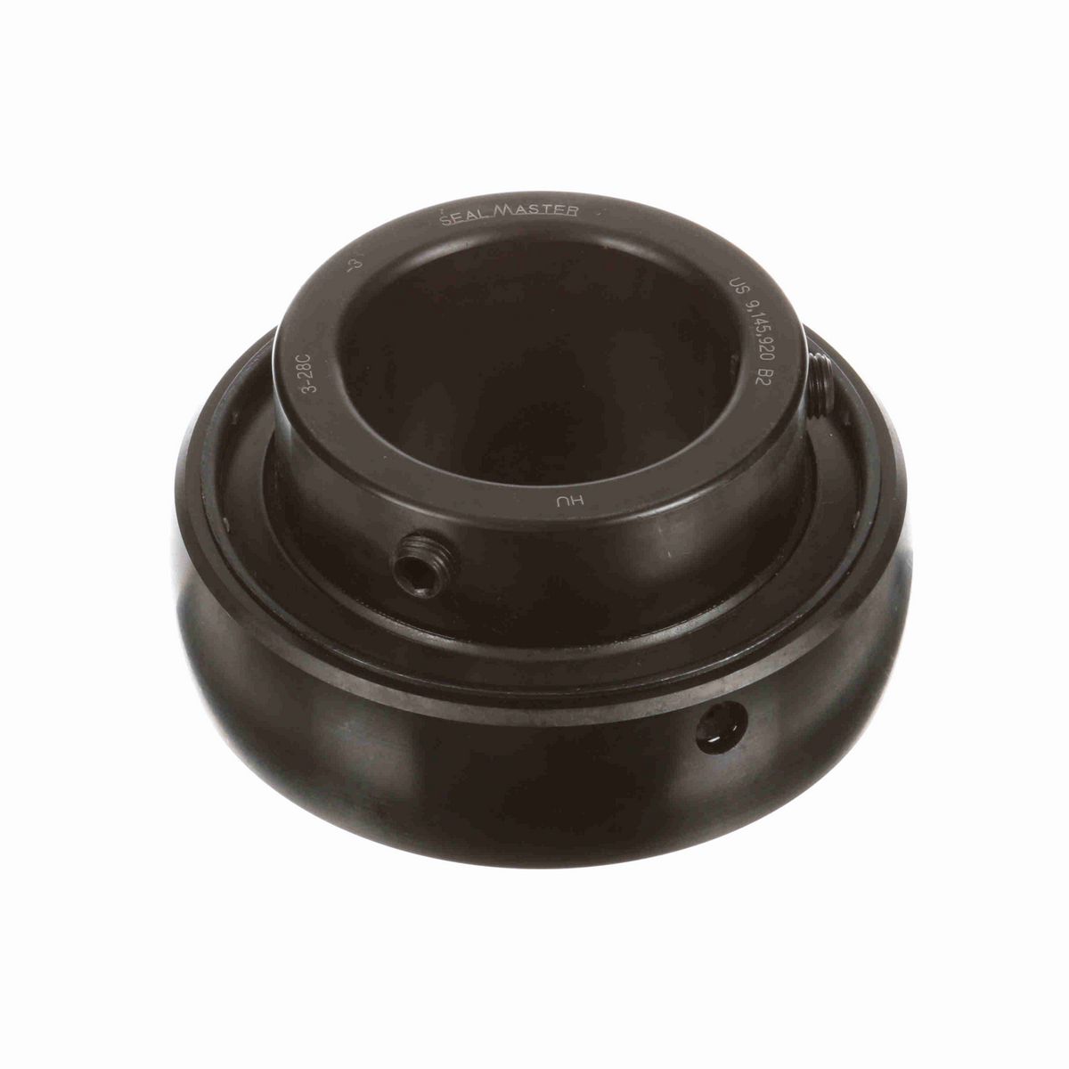 Sealmaster Mounted Insert Only Ball Bearing - 52100 Bearing Steel, Black Oxided - Setscrew Lock - 3-28C