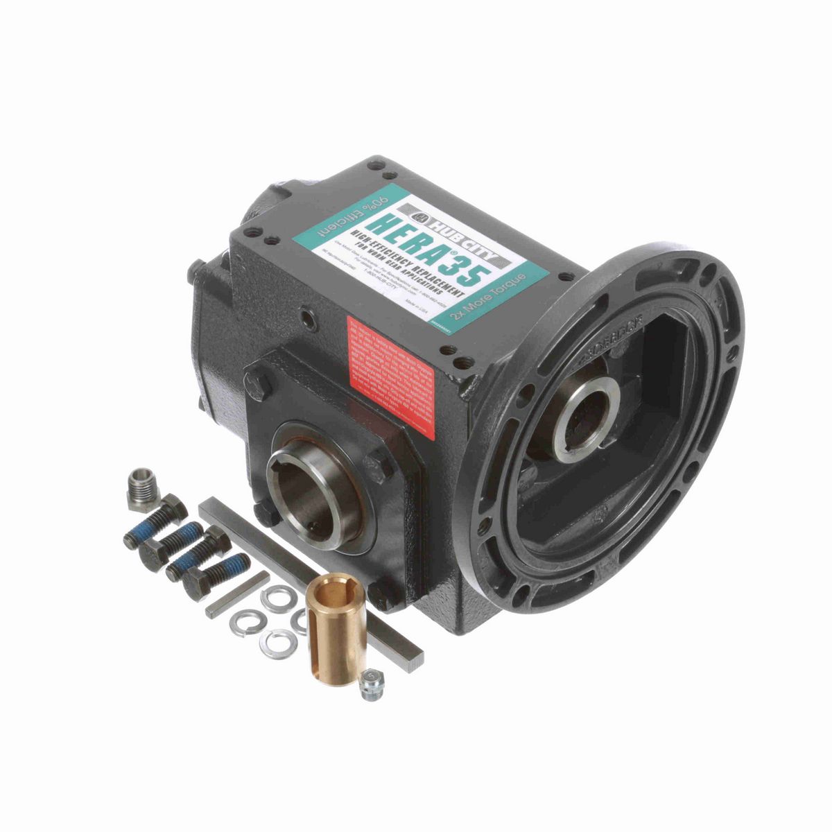 Hub City HERA Gear Reducer HERA Cast Iron Helical-Hypoid Reducer - HERA35ES 29.10 56C 1.438