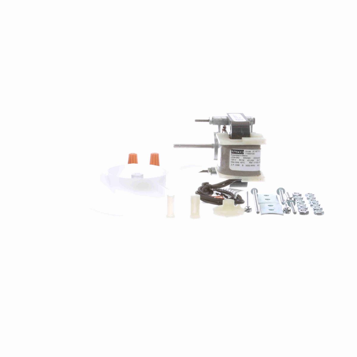FASCO 1/150 HP C-Frame / Skeleton Motor, 3000 RPM, 120 Volts, OAO - K1670