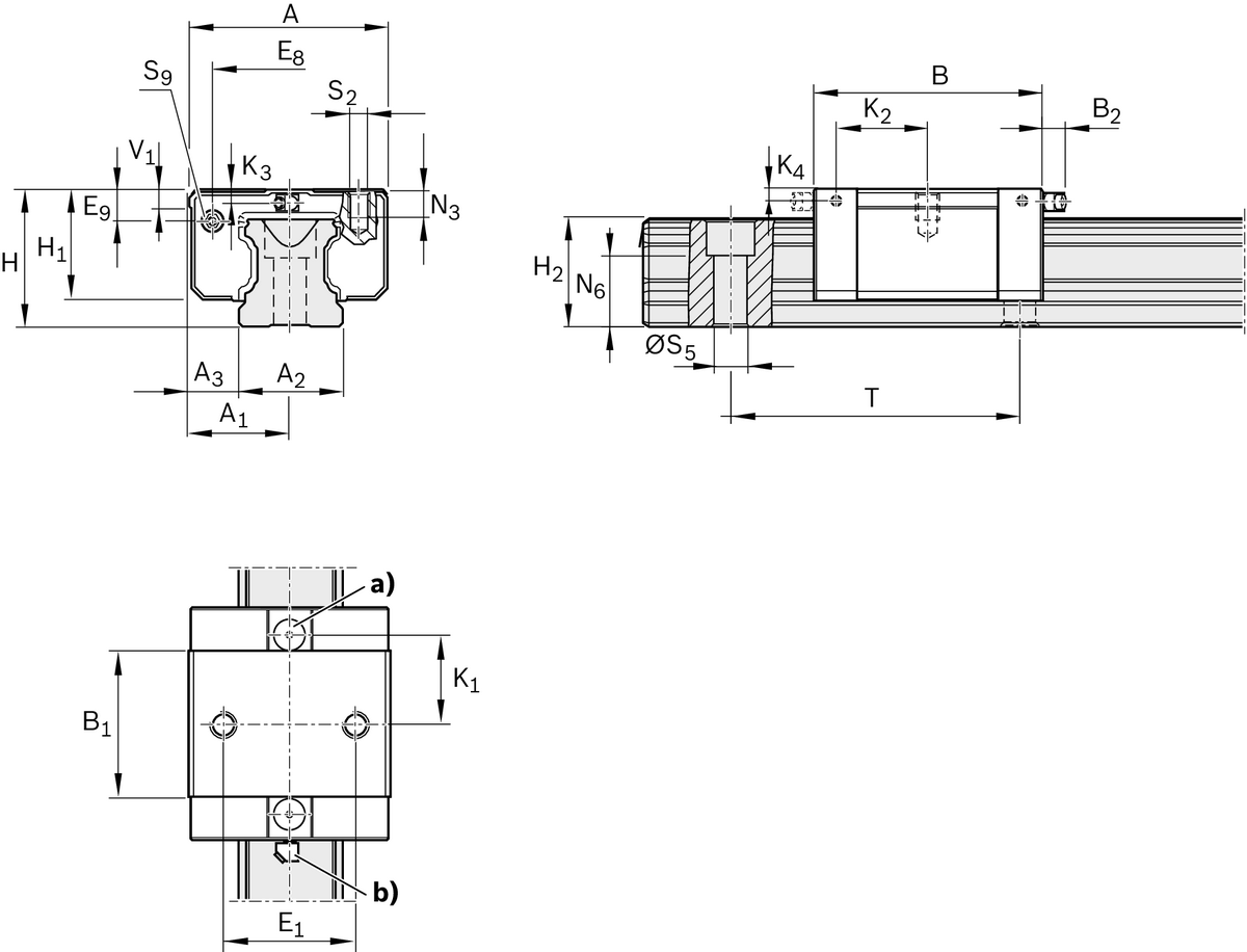 Шариковая каретка устойчивая к коррозии с покрытием Resist CR Bosch Rexroth KWC-020-SKN-C0-H-2 [R166489360]