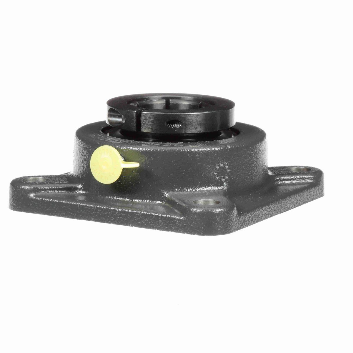 Sealmaster Mounted Cast Iron Four Bolt Flange Ball Bearing - 52100 Bearing Steel, Black Oxided - Concentric Lock - Air Handling Housing Fit, Noise Tested - SF-24T CXU