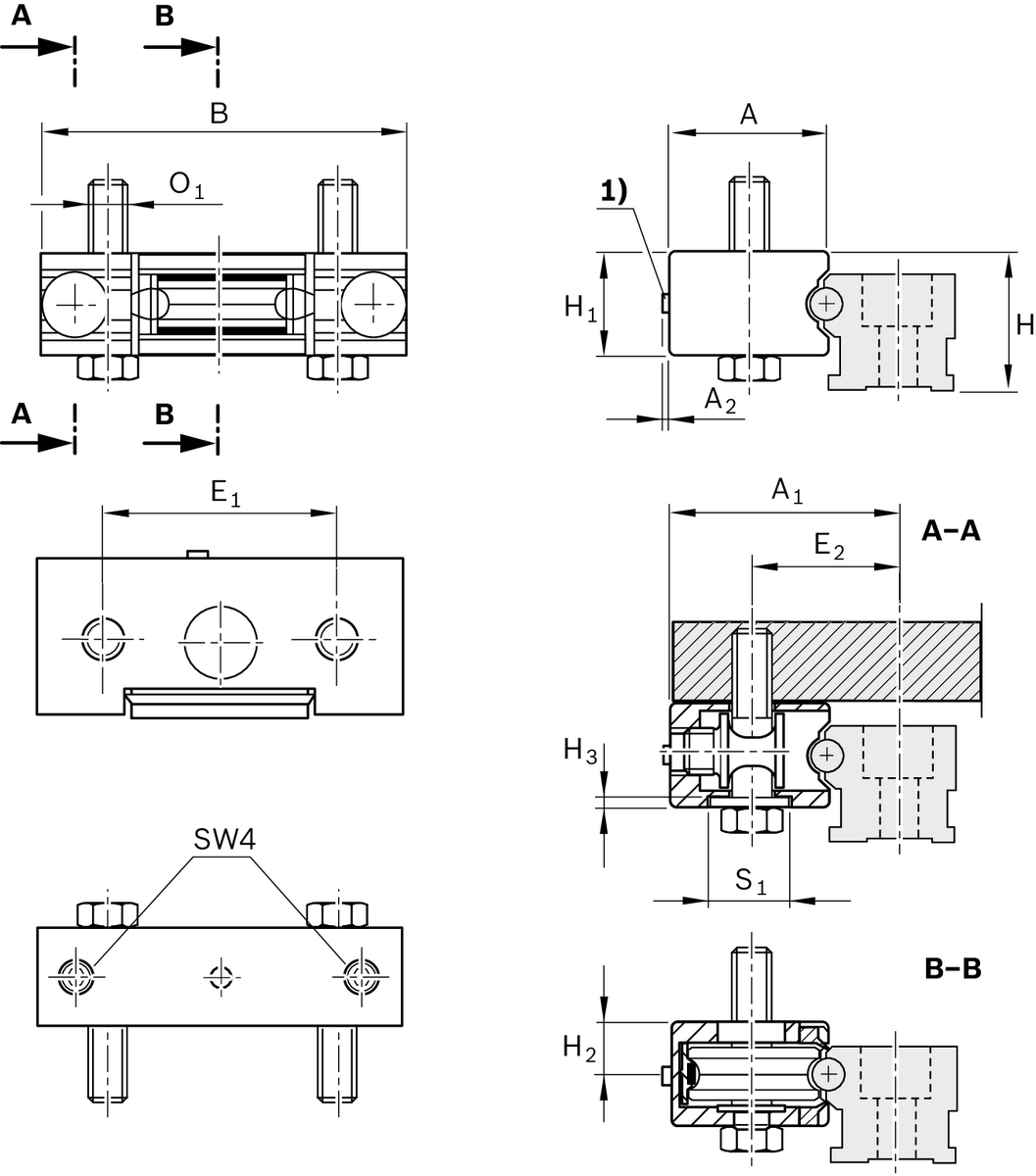 Одинарный подшипник кулачкового ролика Bosch Rexroth LWA-052-SKS-FN-E-0 [R190315210]