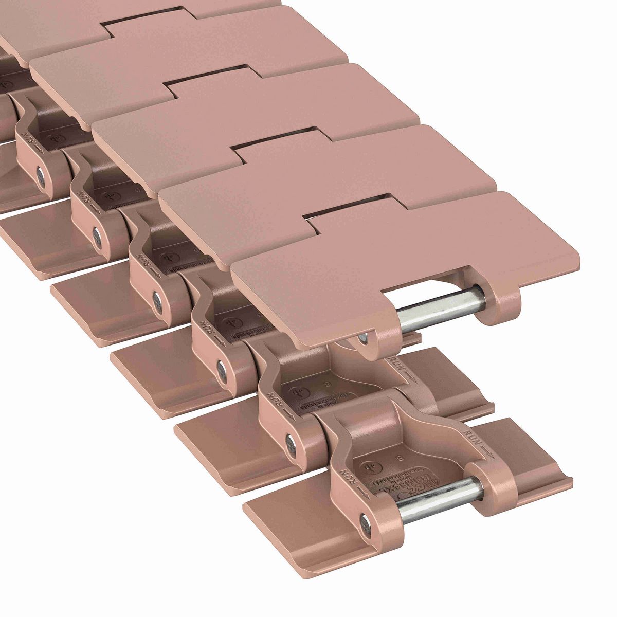 Rexnord 880M Side-flexing Solid Top, Material: Tan Low Friction, Width: 3.25in, Pitch: 1.5in - 781.10.07