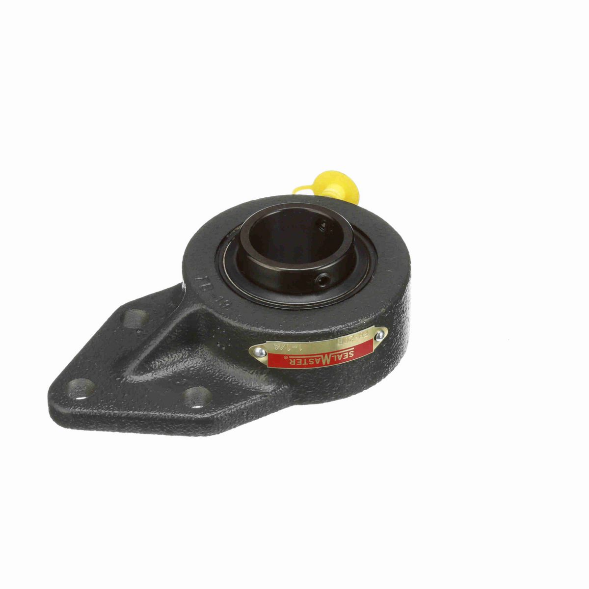 Sealmaster Mounted Cast Iron Three Bolt Flange Bracket Ball Bearing - 52100 Bearing Steel, Black Oxided - Setscrew Lock - FB-20R