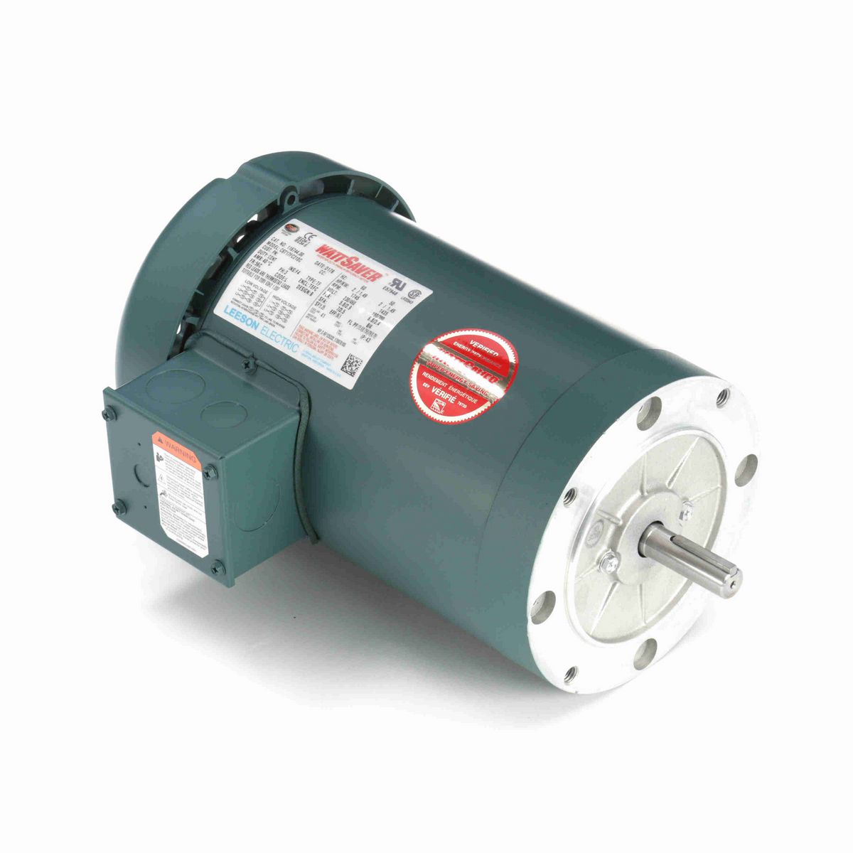LEESON General Purpose Motor, 2 & 2 HP, 3 Ph, 60 & 50 Hz, 230/460 & 190/380 V, 1800 & 1500 RPM, 56C Frame, TEFC - 116744.00