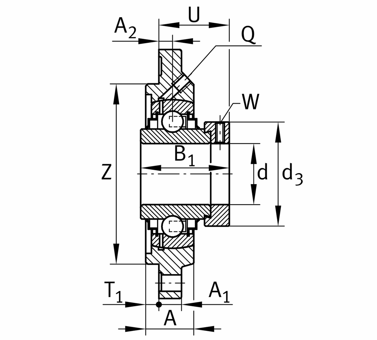 Фланцевый корпус INA RFE35-XL-N