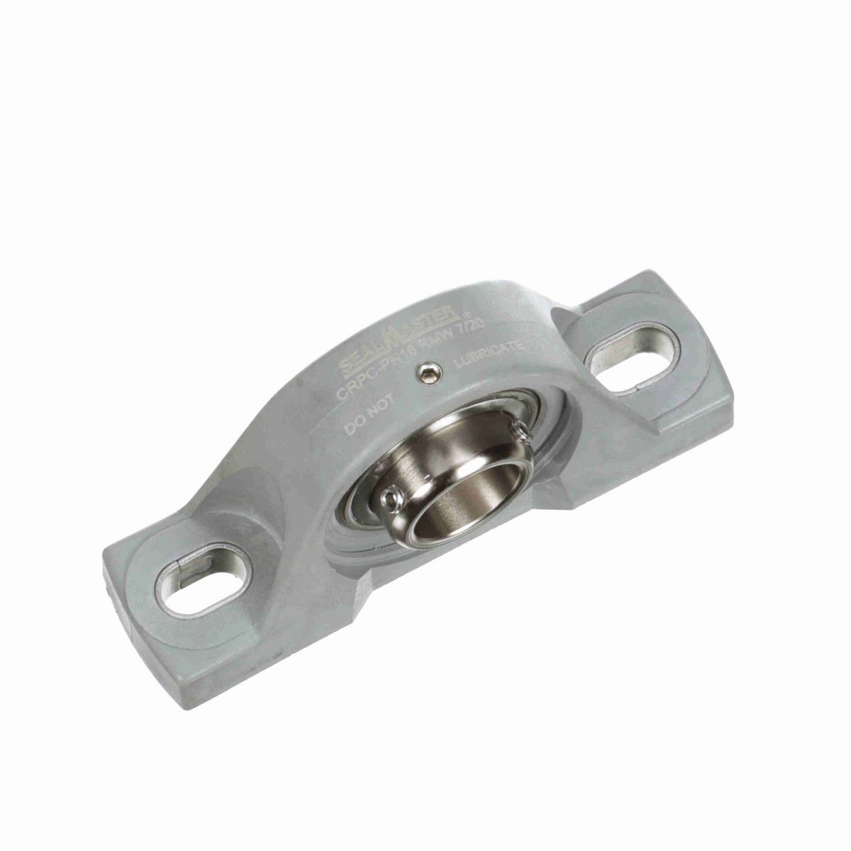 Sealmaster Mounted Composite Two Bolt Pillow Block Ball Bearing - 52100 Bearing Steel, Phosphorus Nickel Coated - Setscrew Lock - Corrosion Resistant - Reduced Maintenance - Lubed for Life - CRPC-PN16 RMW