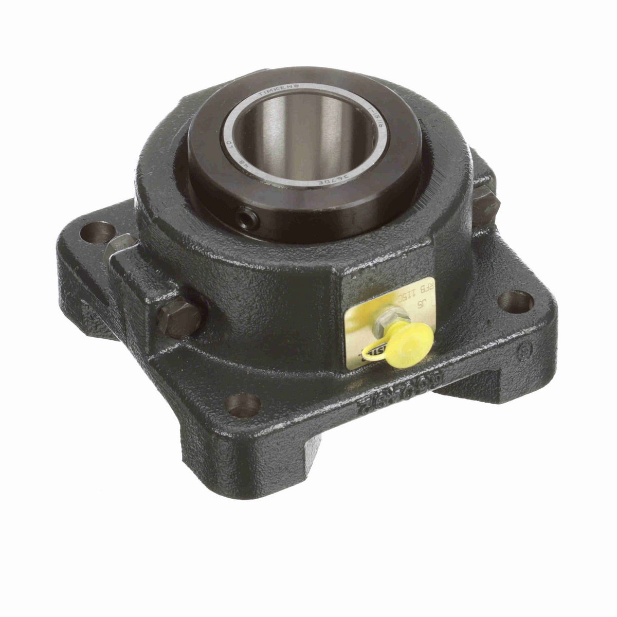 Sealmaster Mounted Cast Iron Four Bolt Flange Tapered Roller - 52100 Bearing Steel - Double Collar Mount Lock - RFB 115C