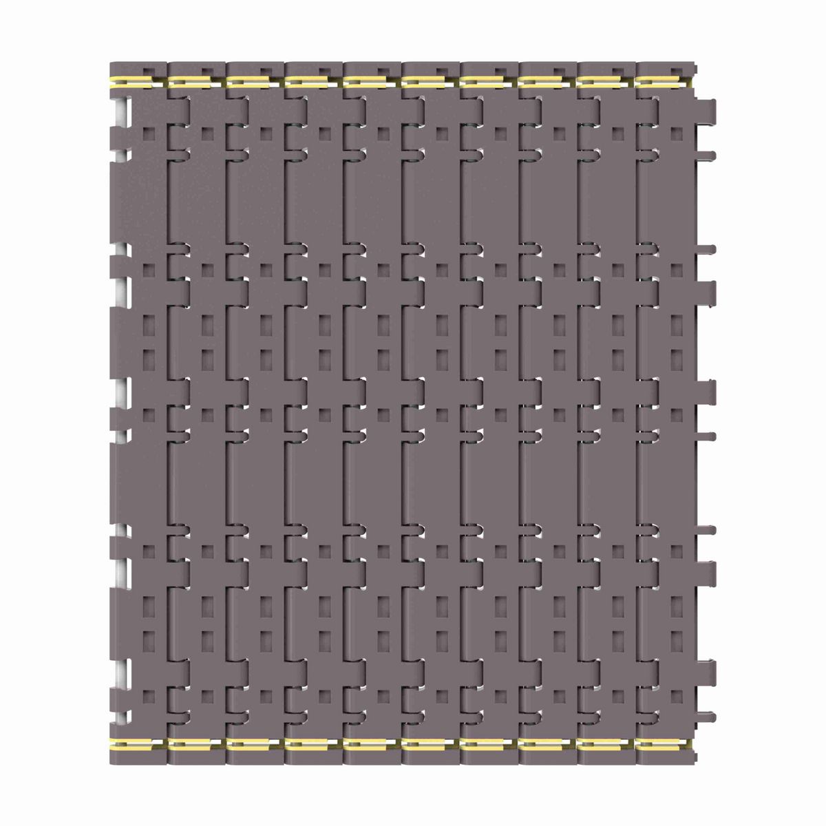 Rexnord 7956NT Side-flexing Flush Grid, Material: Brown High Performance, Width: 15in, Pitch: 1.25in - 81450291