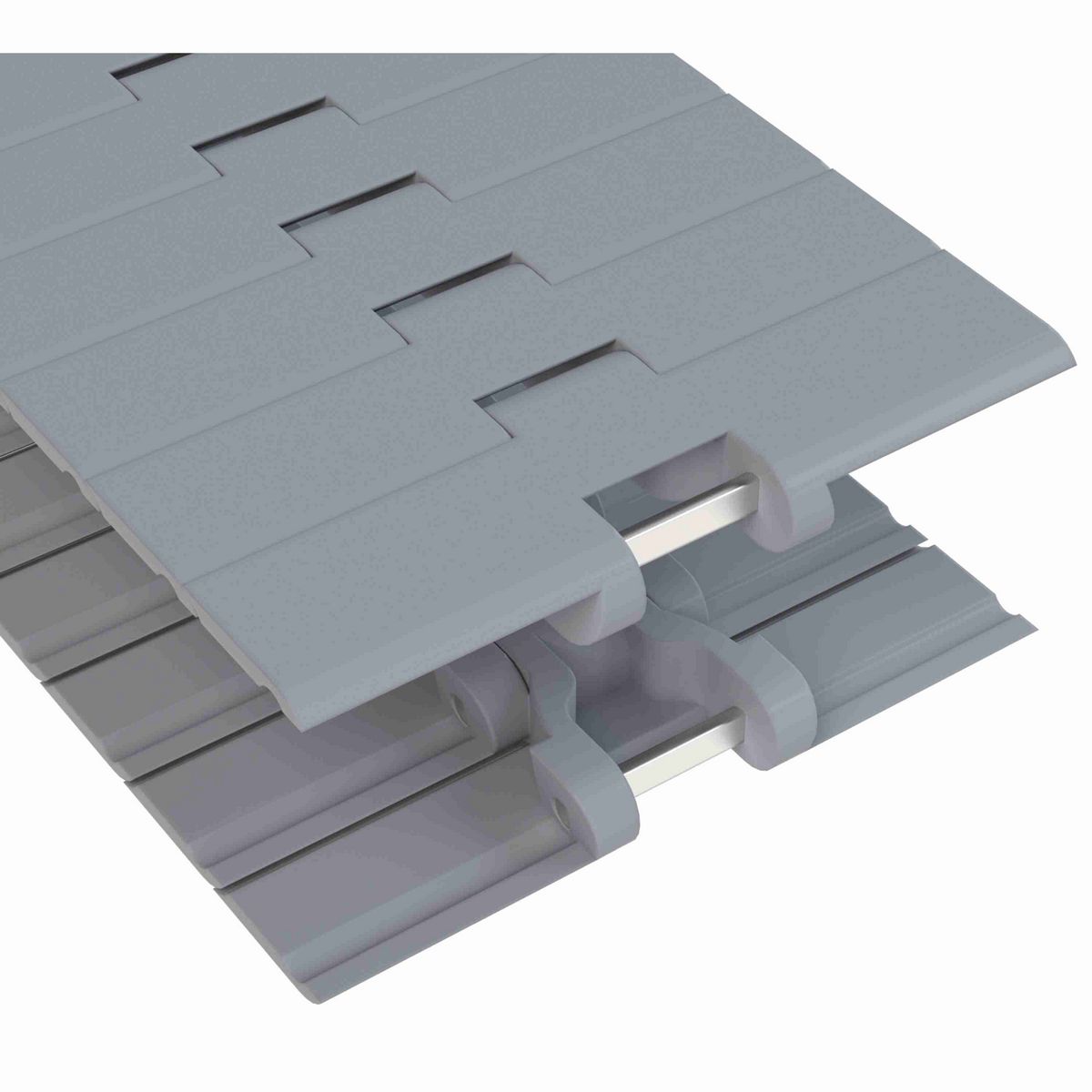 Rexnord 882B Side-flexing Solid Top, Material: Silver Platinum Series™ X, Width: 7.5in, Pitch: 1.5in - 10478586