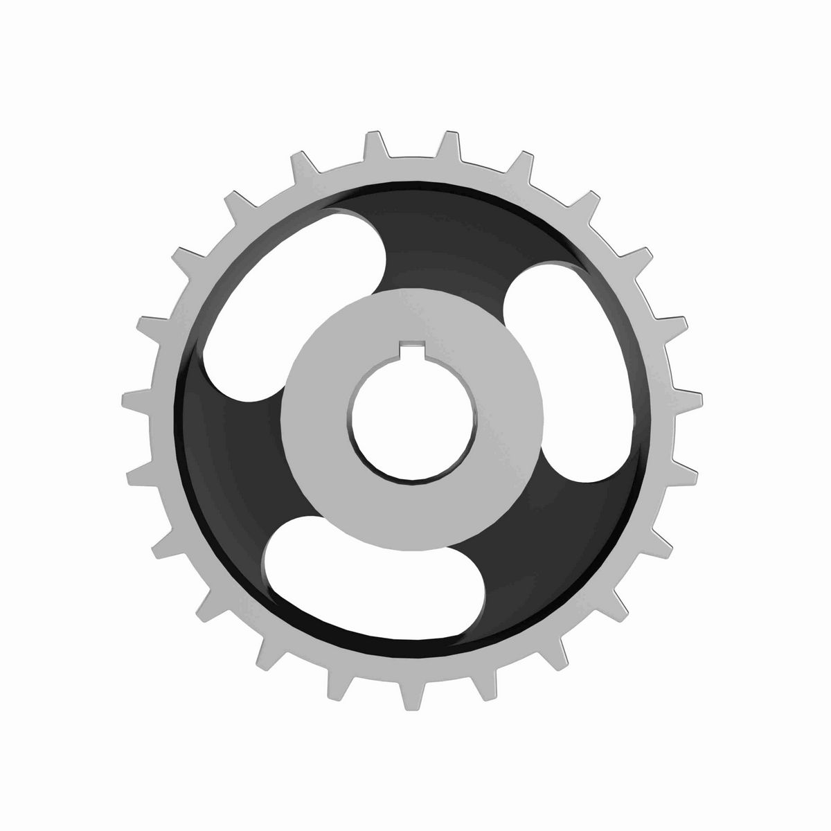 Rexnord 881 Series Solid One Piece Cast Iron Sprocket with 23 Teeth and a 1-1/4in Round Shaft-Ready Bore with Keyway & Setscrew - 401-287-7
