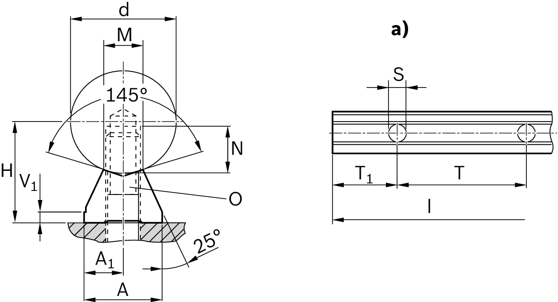 Опорная направляющая с валом из термообработанной стали Bosch Rexroth WM-25-AE-H6- [R101302500]