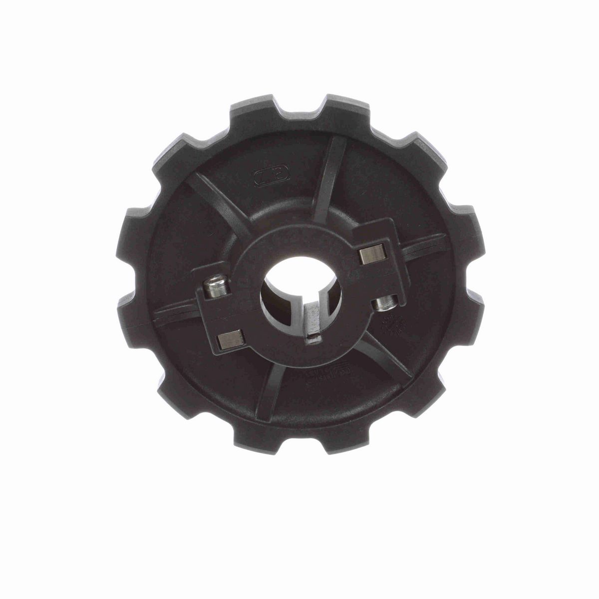 System Plast 880 Series Split Molded Sprocket with 12 Teeth, a 1-1/4in Round Shaft-Ready Bore and Setscrew - 880-12R1.25-DS-SS