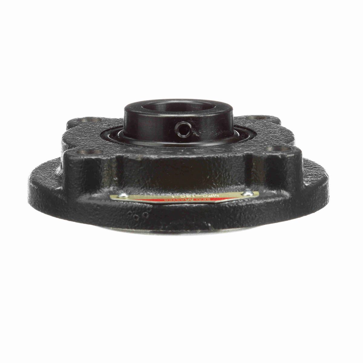 Sealmaster Mounted Cast Iron Flange Cartridge Ball Bearing - 52100 Bearing Steel, Black Oxided - Setscrew Lock - MFC-16C