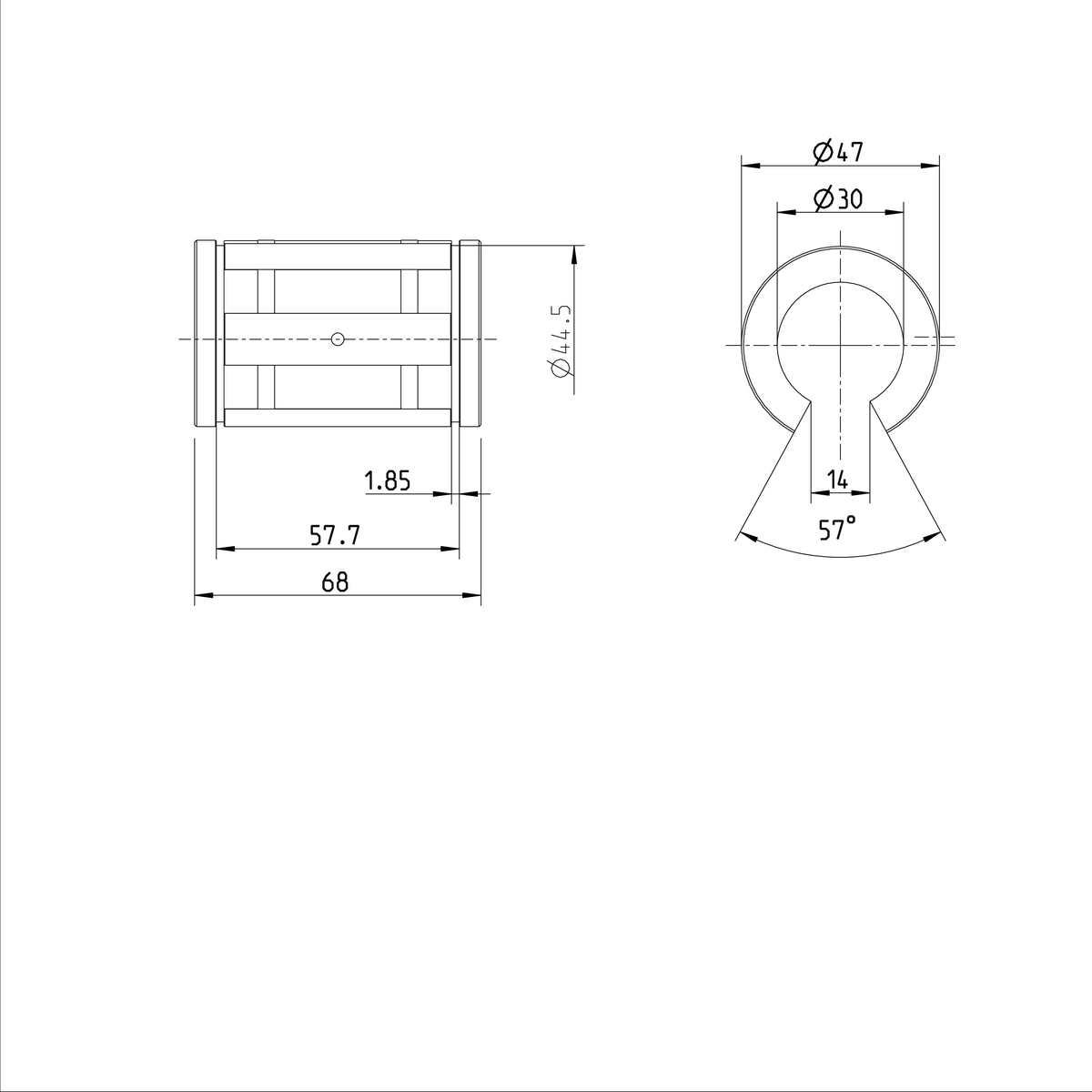Суперлинейная втулка Bosch Rexroth KBB-O-30 [R067303000]