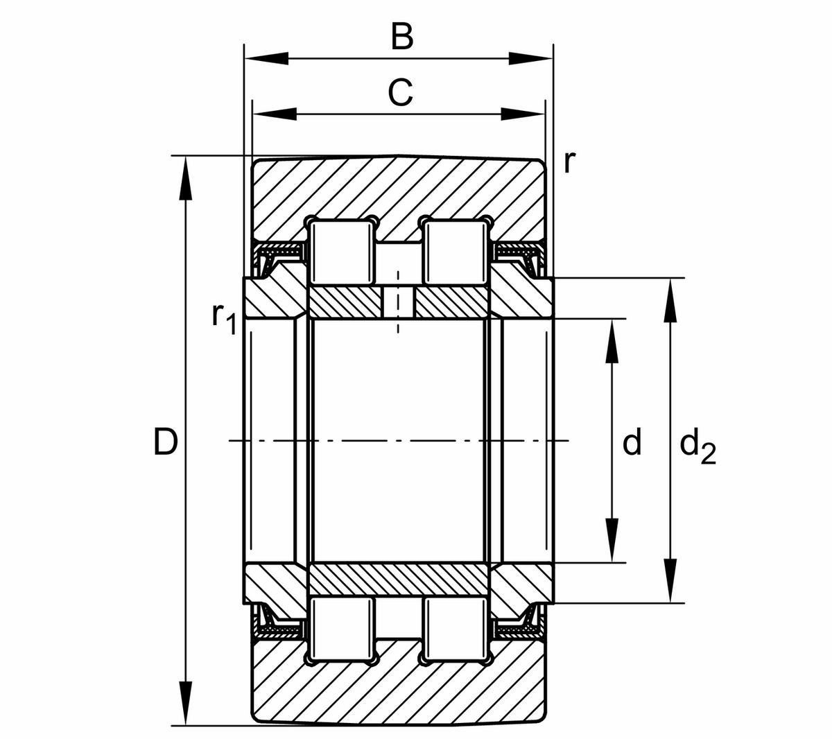 Опорный ролик INA PWTR45-2RS-RR-XL