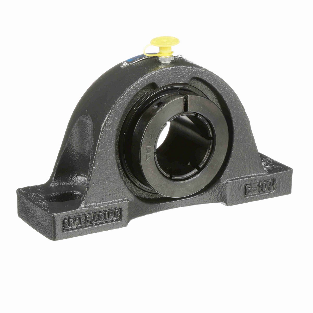 Sealmaster Mounted Cast Iron Two Bolt Pillow Block Ball Bearing - 52100 Bearing Steel, Black Oxided - Concentric Lock - NP-208TMC