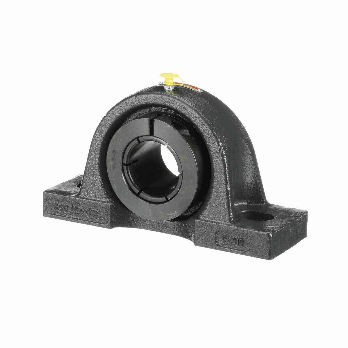 Sealmaster Mounted Cast Iron Two Bolt Pillow Block Ball Bearing - 52100 Bearing Steel, Black Oxided - Concentric Lock - MP-35T