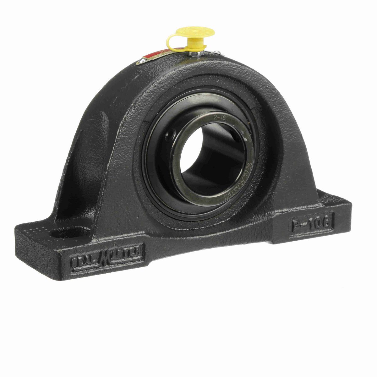 Sealmaster Mounted Cast Iron Two Bolt Pillow Block Ball Bearing - 52100 Bearing Steel, Black Oxided - Setscrew Lock - NP-22