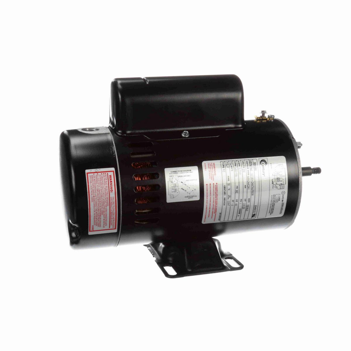 Century Pool Pump Motor, 2.5/.25 HP, 1 Ph, 60 Hz, 230 V, 3600 RPM, 56Z Frame, ODP - SDS1252