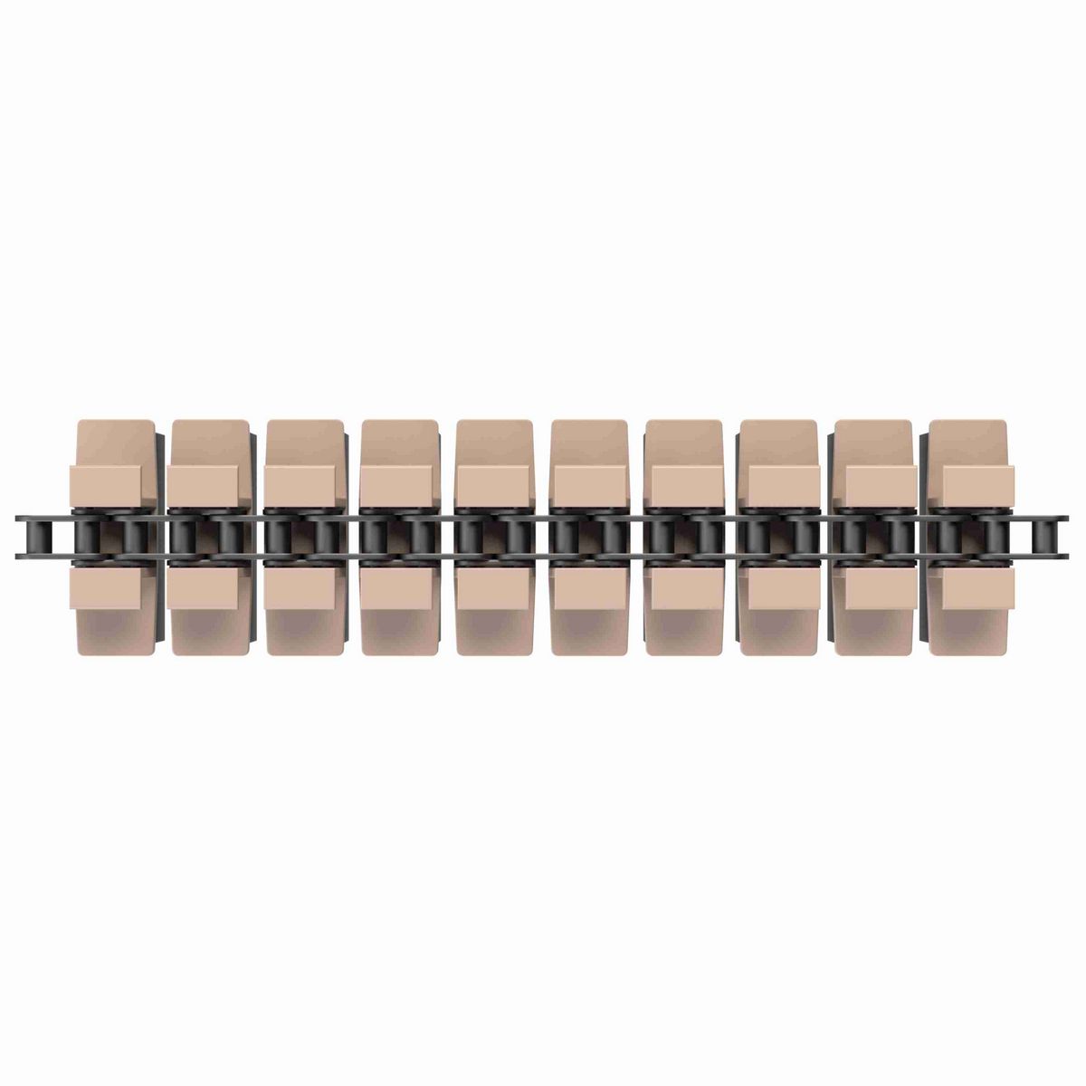 Rexnord 1873TAB SideGrip™ Side-flexing, Material: Tan Low Friction, Width: 3.75in, Pitch: 1.5in - LF1873-GD