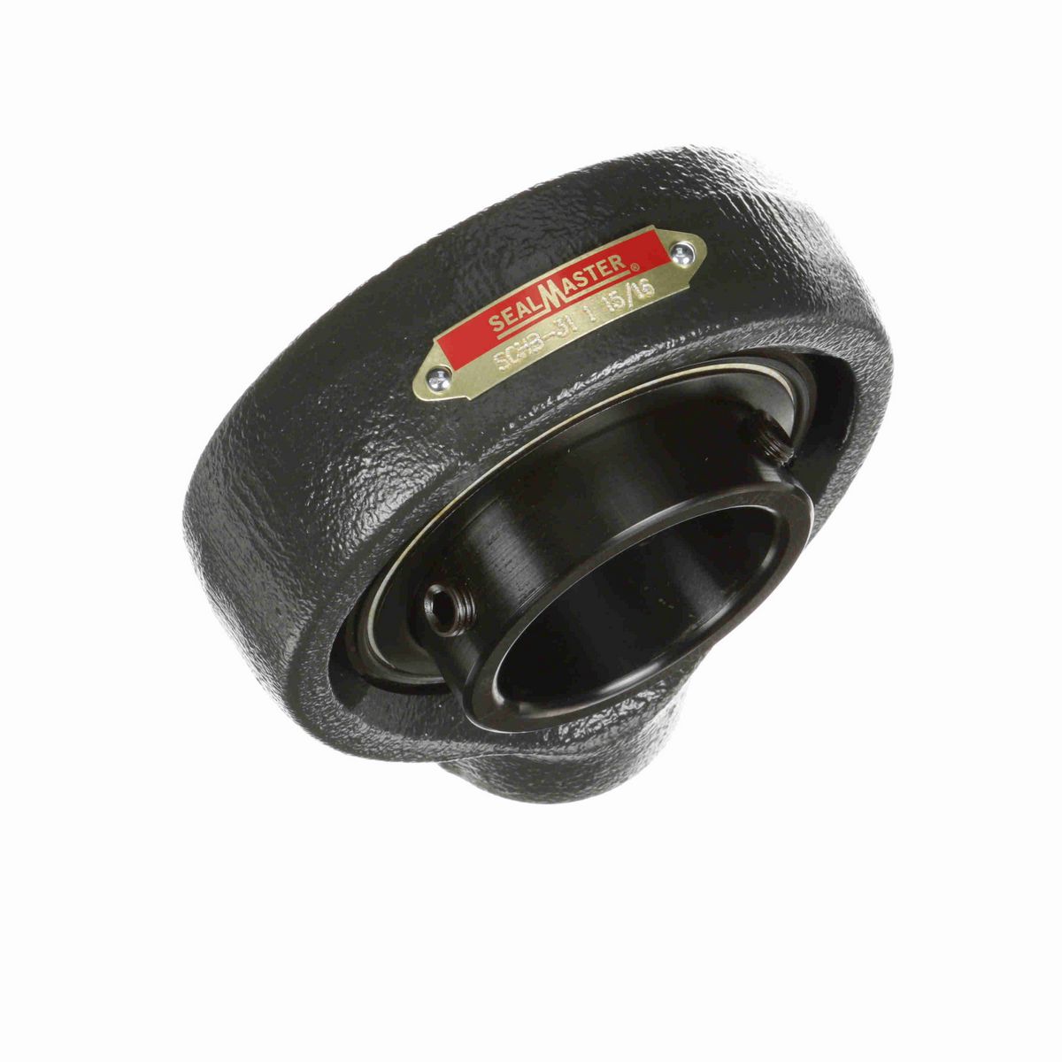 Sealmaster Mounted Cast Iron Hanger Unit Ball Bearing - 52100 Bearing Steel, Black Oxided - Setscrew Lock - SCHB-31