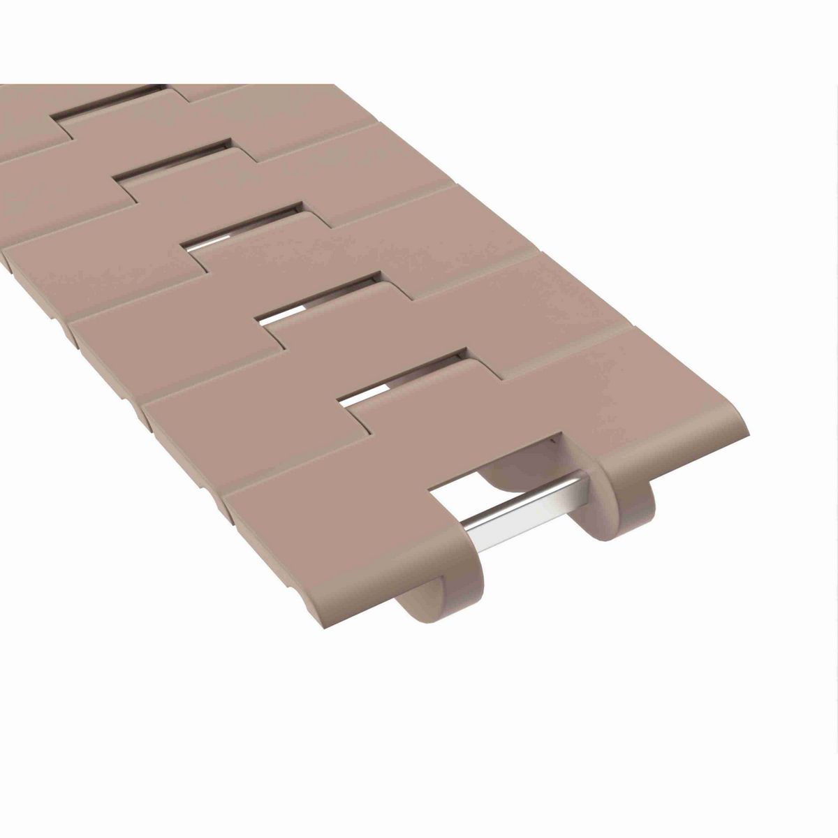 Rexnord 882B Side-flexing Solid Top, Material: Tan Low Friction, Width: 4.5in, Pitch: 1.5in - LF882K4-1/2