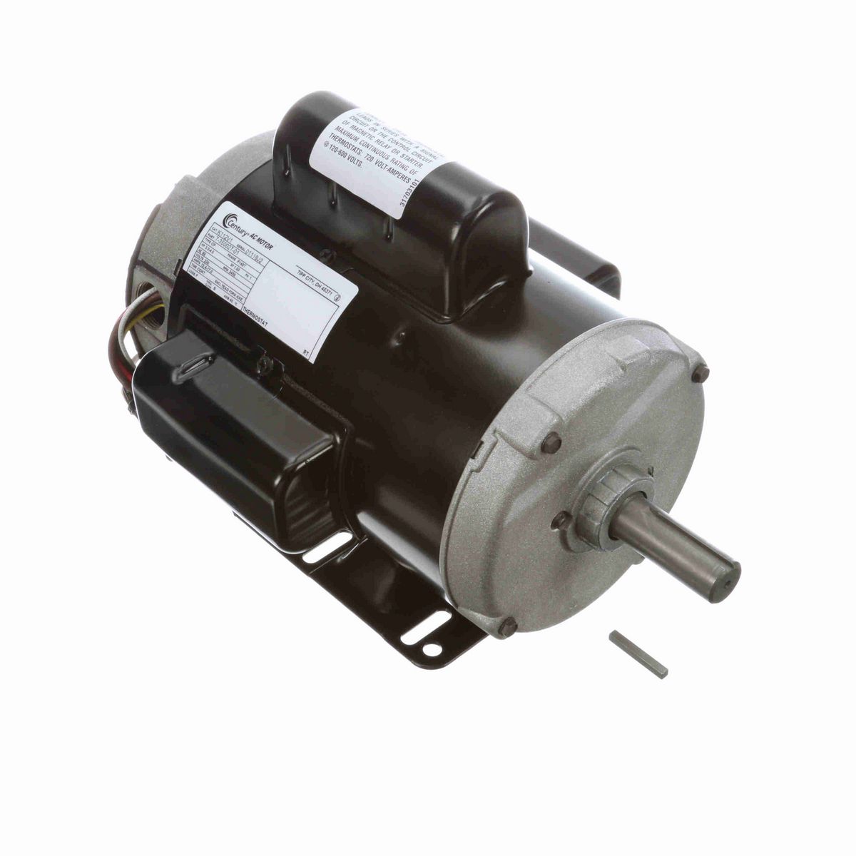 Century Aeration Fan Motor, 3.0-4.0 HP, 1 Ph, 60 Hz, 230 V, 3600 RPM, P145T Frame, TEAO - K112V1
